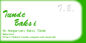 tunde baksi business card