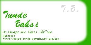 tunde baksi business card